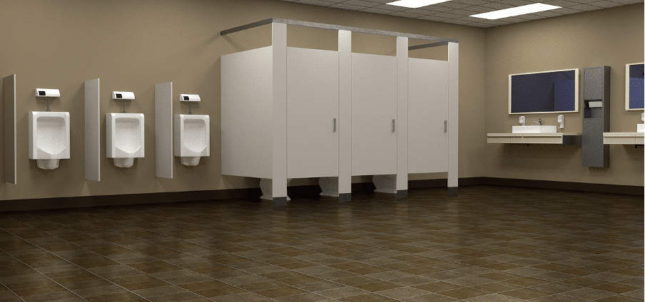 IPS panel toilets feature a small surface area that is easy to clean.