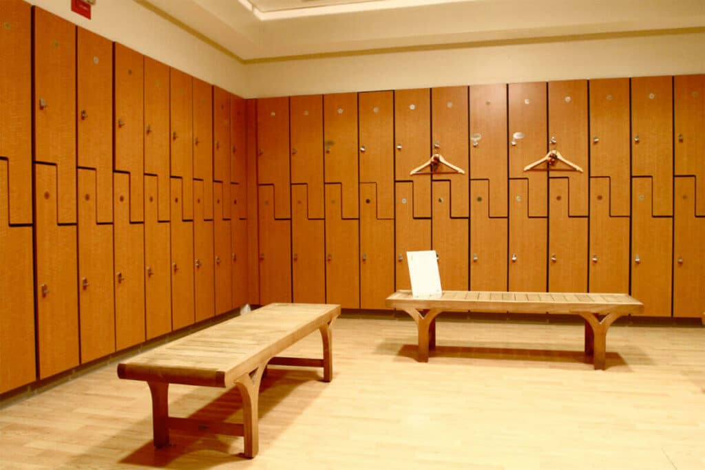 Benching and Lockers in Changing Room
